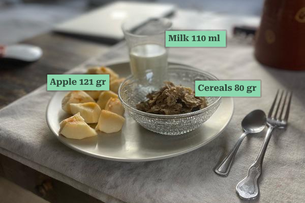 Càlcul de quantitats d’aliments amb IA